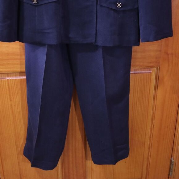 CLIO Black Double Breasted Vintage Pant Suit 10 - Picture 7 of 16